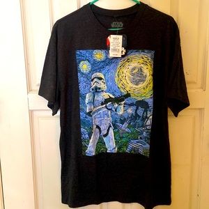 Brand New with tags Star Wars Disney “Stormy Night” T-shirt. Men’s Size LG